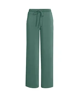 Lands' End Women's Cupro Knit Mid Rise Wide Leg Pants