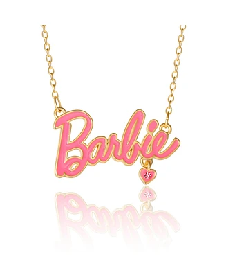 Barbie Flash Yellow Gold Plated Logo Necklace