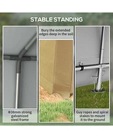 7' x 12' Garden Storage Tent: Waterproof Shed Shelter for Bikes, Tools, More