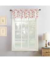 No. 918 Deana Floral Semi-Sheer Rod Pocket Kitchen Curtain Set