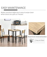 Streamdale Furniture Compact 3-Piece Dining Set: Table and Chairs for Small Spaces