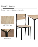 Streamdale Furniture Compact 3-Piece Dining Set: Table and Chairs for Small Spaces