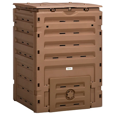 Streamdale Furniture 120 Gallon Garden Compost Bin with Vents & Sliding Doors