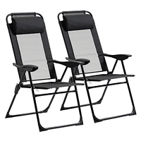 Streamdale Furniture Folding Patio Chairs: Adjustable, Removable Headrest