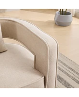 Streamdale Furniture Beige Swivel Accent Chair for Modern & Comfy Seating