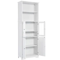 Streamdale Furniture Tall White Storage Cabinet for Various Rooms