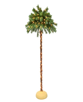 Puleo Pre-Lit Palm Tree with Led Lights 6 ft.