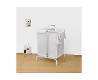 Streamdale Furniture 110L 2-Tier Laundry Hamper with Lid, Sorting Cards