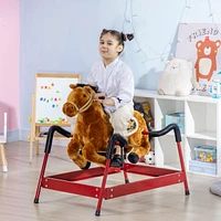 Streamdale Furniture Interactive Spring Rocking Horse with Animal Sounds for Kids