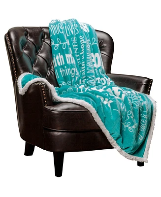 Chanasya Premium Hope & Faith Gift Throw Blanket - Cozy, Warm Fluffy Sherpa