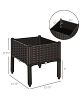 Elevated Self-Watering Raised Garden Bed for Plants & Veggies