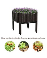 Streamdale Furniture Elevated Self-Watering Raised Garden Bed for Plants & Veggies