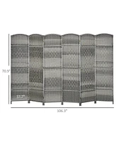 Streamdale Furniture 6-Panel Foldable Privacy Screen