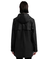 Hunter Women's Hooded Rubberized Waterproof Rain Coat
