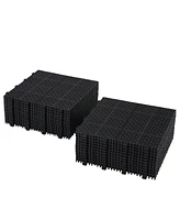 Simplie Fun Black Interlocking Deck Tiles: Waterproof, Strong, All-Weather