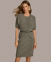 Donna Karan New York Women's Belted Jacket Sheath Dress