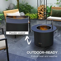 2-in-1 Smokeless Fire Pit with Grill