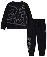 Jordan Little Boys "See Me Shine" Crew and Pants 2-Piece Set