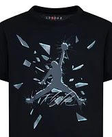 Jordan Little Boys Shattered Glass Jump Man Graphic Tee