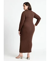 Eloquii Plus Size Turtle Neck Sweater Dress W Zipper Slit