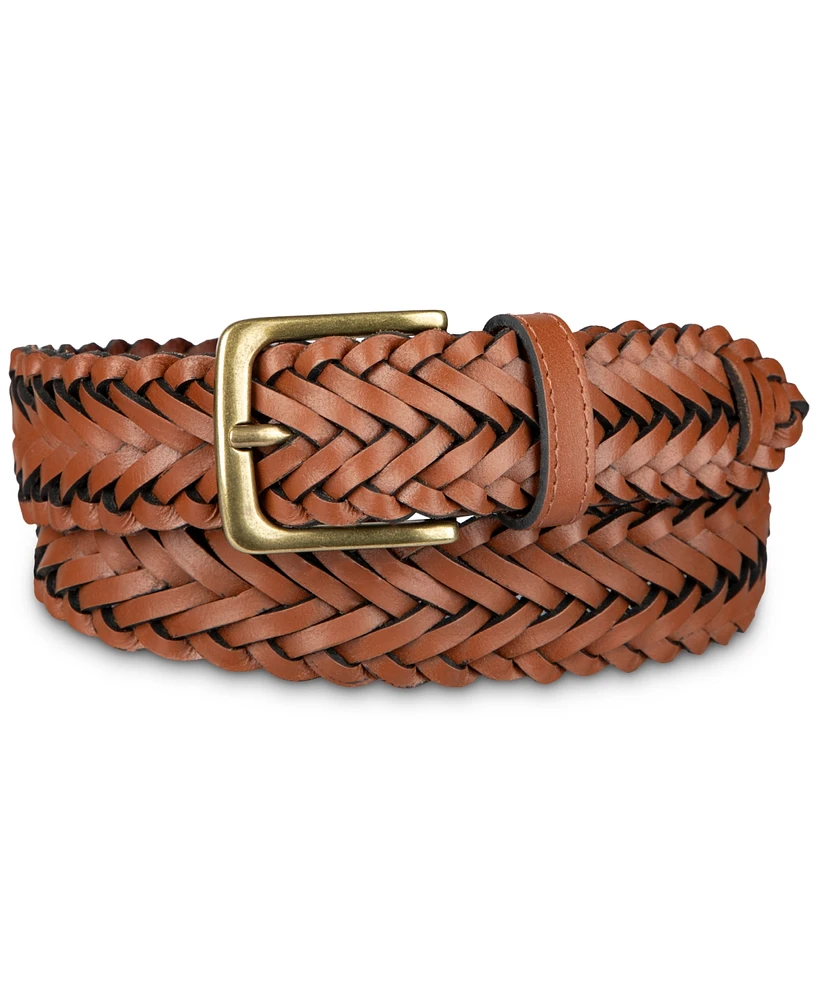 Club Room Luxury Men's Braided Belt, Created for Macy's