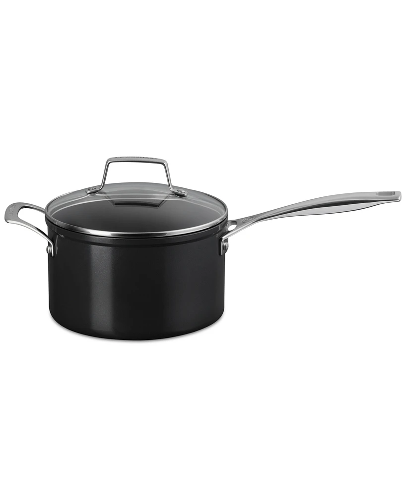 Le Creuset Essential Non-Stick Ceramic Saucepan with Glass Lid, 4