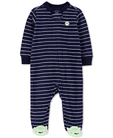 Carter's Baby Boys and Baby Girl 2 Way Zip-Up Sleep & Play Fleece Footie Pajamas