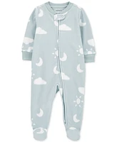 Carter's Baby Sleep & Play Printed Zip-Up Fleece Footie Pajamas