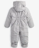 First Impressions Baby Boys Hooded Flocked Double Broken Striped Footed Snowsuit, Created for Macy's