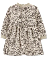 Carter's Baby Girls Cheetah-Print Fleece Dress with Diaper Cover