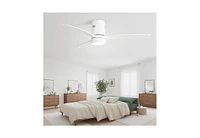 Sofucor 52" Ceiling Fan with Lights Remote Control Wood Blades Reversible Dc Motor