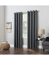 Kline Burlap Weave 52" x 84" Thermal Blackout Curtain Panel