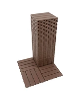 Simplie Fun 44-Pack Interlocking Deck Tiles for Patio, Balcony, Backyard
