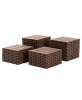 Simplie Fun 44-Pack Interlocking Deck Tiles for Patio, Balcony, Backyard