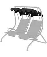 2-Seater Swing Canopy Replacement Cover (Canopy Only), Black