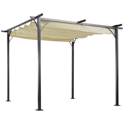 Simplie Fun Retractable Pergola Canopy for Outdoor Shade