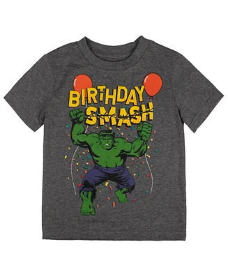 Marvel Boys Avengers Spider-Man Captain America Hulk Birthday T-Shirt to