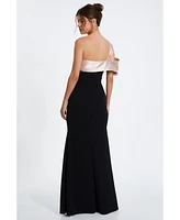 Quiz Women's Off the Shoulder Split Leg Fishtail Maxi Dress