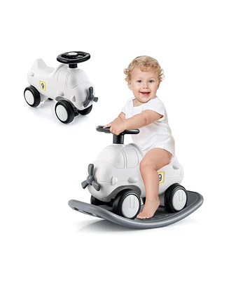 Vebreda 3-in-1 Rocking Horse and Sliding Car with Detachable Balance Board