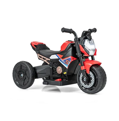 Vebreda Kids Ride-on Motorcycle 6V Battery Powered Motorbike with Detachable Training Wheels-Pink