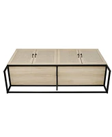 Streamdale Furniture Rattan 4-Door Sideboard Cabinet for Living & Dining Rooms