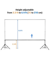 Yescom 10Ft Adjustable Photography Studio Backdrop Support Stand Background Crossbar Frame Kit with 6 Clamps and Case