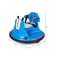 Vebreda 6V Bumper Car for Kids Toddlers Electric Ride On Vehicle with 360° Spin-Red