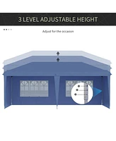 10'x20' Canopy Tent with Sidewalls, Heavy Duty Gazebo for Outdoor Events