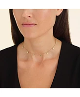 Rosefield Multi Coin Choker In 14K Yellow Gold Plated Stainless Steel