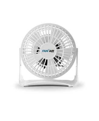 FanFair 4 Inch Personal Desk Fan, Purple