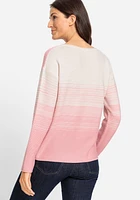 Olsen Women's Cotton Blend Ribbed Knit Sweater