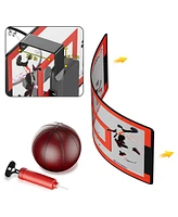 Contixo Slam Dunk Mini Indoor Basketball Hoop Set with 2 Balls - Foldable Over-The-Door Game for Wall, Bedroom, or Office.