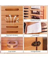 Skonyon New Model Single Person Far Infrared Wooden Sauna for Home