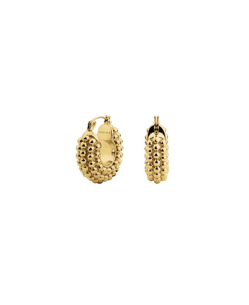 Rosefield Bubble Hoops In 14K Yellow Gold Plated Stainless Steel